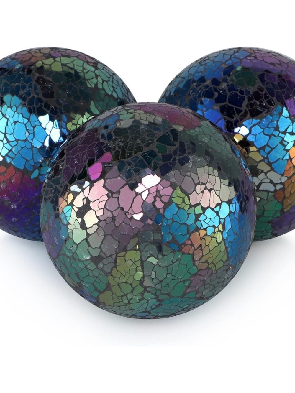 4" Decorative Orbs, Mosaic Sphere Balls, Centerpiece Balls for Bowls, Vases, Din